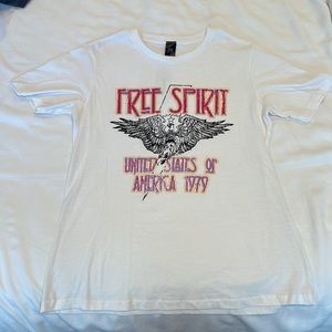 Francesca’s Free Spirit White Short Sleeve